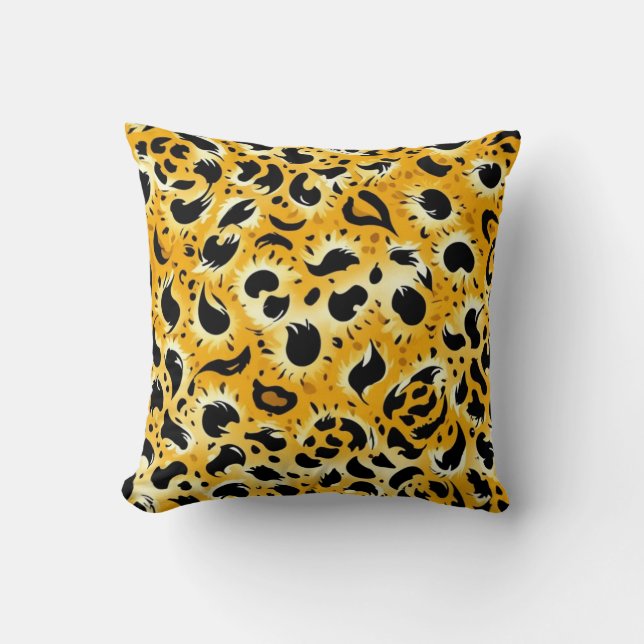 Bold Leopard Print Throw Pillow Kussen (Voorkant)