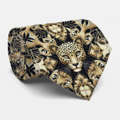 Bold Leopard Tie | Masculine Men's Fashion Stropdas (Opgerold)
