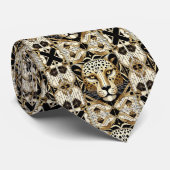 Bold Leopard Tie | Masculine Men's Fashion Stropdas (Opgerold)