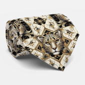 Bold Leopard Tie | Masculine Men's Fashion Stropdas (Opgerold)