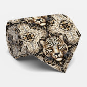 Bold Leopard Tie | Masculine Men's Fashion Stropdas (Opgerold)