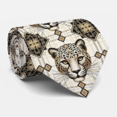 Bold Leopard Tie | Masculine Men's Fashion Stropdas (Opgerold)