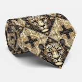 Bold Leopard Tie | Perfect for a Night on the Town Stropdas (Opgerold)