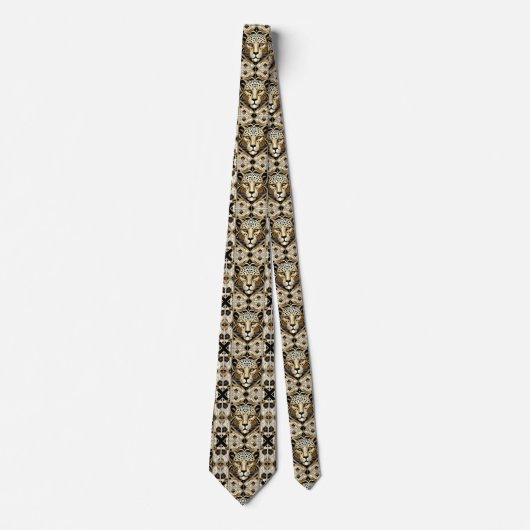 Bold Leopard Tie | Perfect for a Night on the Town Stropdas (Voorkant)