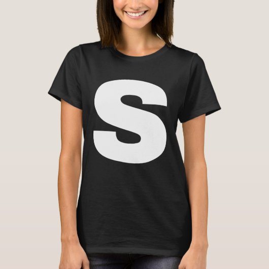 Bold Letter S Alphabet Characters Big Font Capital T-shirt (Voorkant)