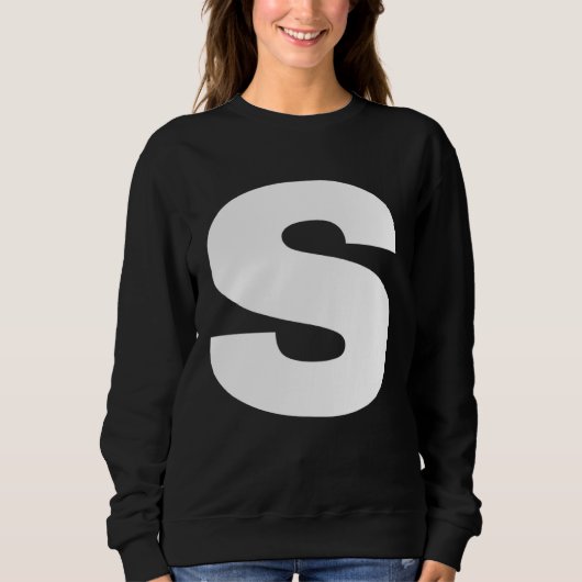 Bold Letter S Alphabet Characters Big Font Capital Trui (Voorkant)