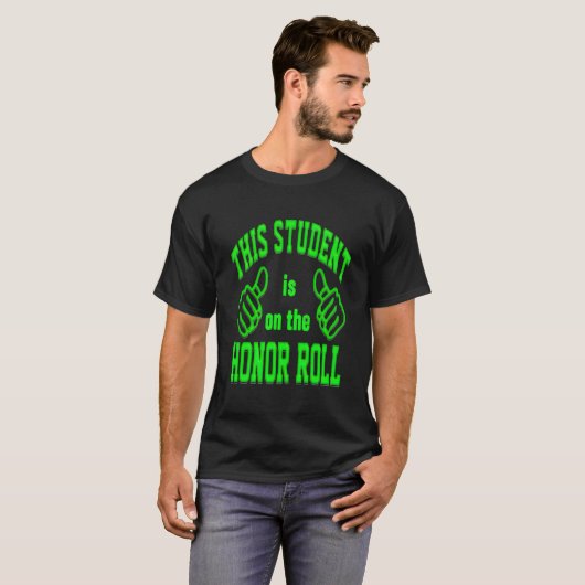 Bold Lettering Honor Roll T-shirt (Voorkant volledig)