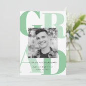 Bold letters Green | Fotogradatiepartij Kaart (Staand voorkant)