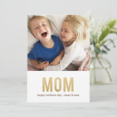 Bold Letters moederdag-fotokaart Kaart (Staand voorkant)