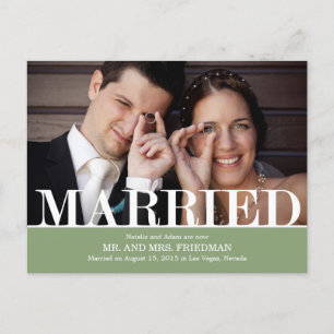 Bold Letters Wedding Aankondiging