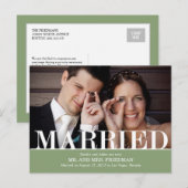 Bold Letters Wedding Aankondiging (Voorkant / Achterkant)