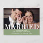 Bold Letters Wedding Aankondiging (Voorkant)