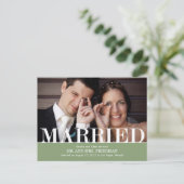 Bold Letters Wedding Aankondiging (Staand voorkant)