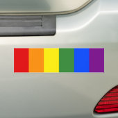 Bold LGBT Pride Rainbow Stripes Bumpersticker (Op auto)