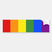 Bold LGBT Pride Rainbow Stripes Bumpersticker (Voorkant)