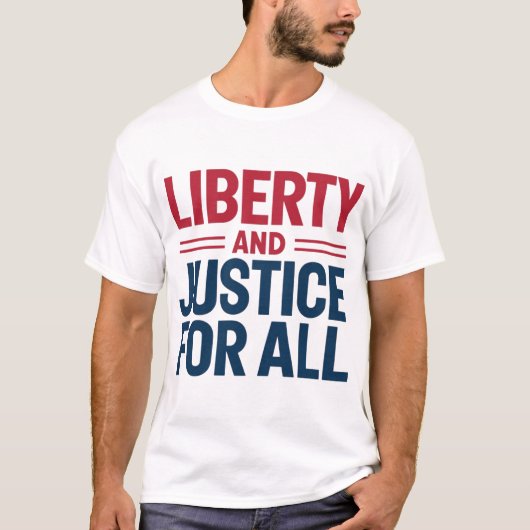Bold Liberty & Justice: Amerikaans T-shirt (Voorkant)