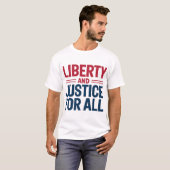 Bold Liberty & Justice: Amerikaans T-shirt (Voorkant volledig)