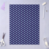 Bold Light Blue Polka Dots on Navy Blue  Tissuepapier (Craft)