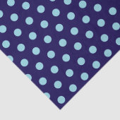 Bold Light Blue Polka Dots on Navy Blue  Tissuepapier (Detail)