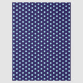 Bold Light Blue Polka Dots on Navy Blue  Tissuepapier (Voorkant)