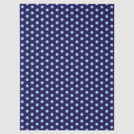 Bold Light Blue Polka Dots on Navy Blue  Tissuepapier