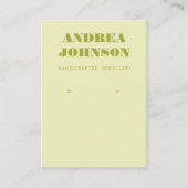 Bold Lime Green Mid Century Mod Earring Display Visitekaartje (Voorkant)