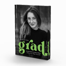 Bold Lime Green Typography Afstuderen Fotoblokken