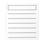 Bold Line Wide Rule Low Vision Simple Notitieblok (Voorkant)