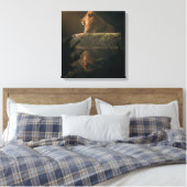 Bold Lion Bold Shadow Twin Canvas Art Afdruk (Insitu (Slaapkamer))
