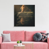 Bold Lion Bold Shadow Twin Canvas Art Afdruk (Insitu (Woonkamer))