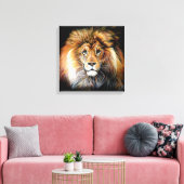 Bold Lion Canvas afdrukken (Insitu (Woonkamer))