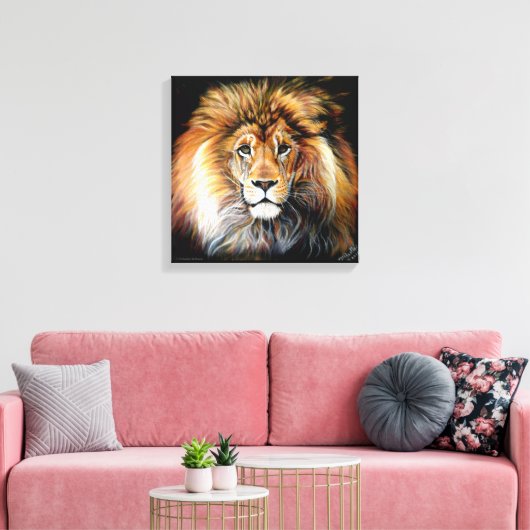 Bold Lion Canvas afdrukken (Insitu (Woonkamer))