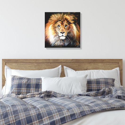 Bold Lion Canvas afdrukken (Insitu (Slaapkamer))