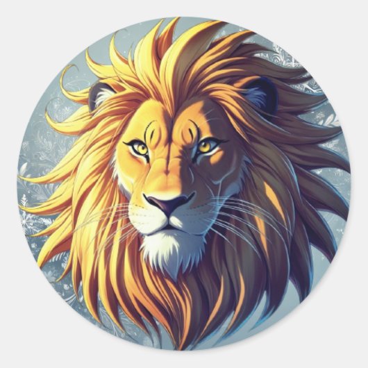 Bold Lion Head Sticker – Fierce Design voor Auto's (Voorkant)