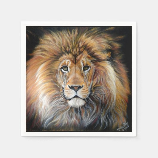 BOLD LION Paper Napkins Servet (Voorkant)