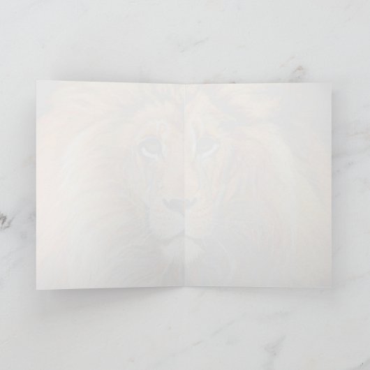 Bold Lion Wenskaart Kaart (Binnen)