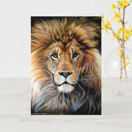 Bold Lion Wenskaart Kaart (Gele Bloem)