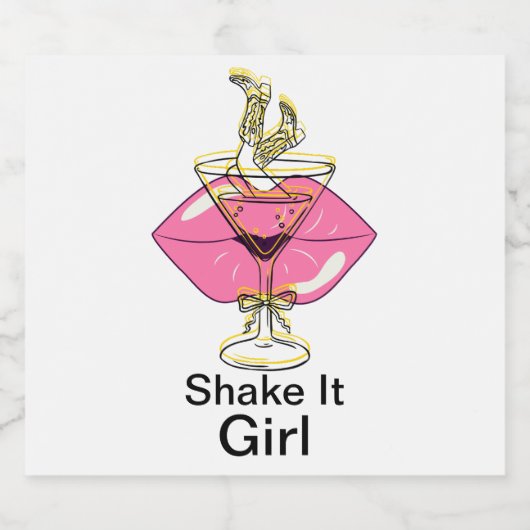 Bold Lip Chic - Sip in stijl Sparkling Wijnetiket (Enkel label)