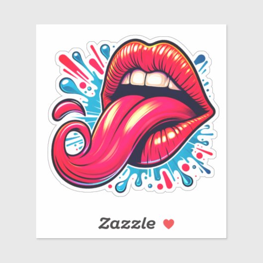 Bold Lips Showcase Creatieve Kunst Sticker (Vel)