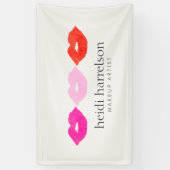 Bold Lips Trio Waterverf Make-up Artiest Beauty Spandoek (Verticaal)