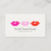 Bold Lips Trio Waterverf Make-up Artiest Beauty Visitekaartje (Voorkant)