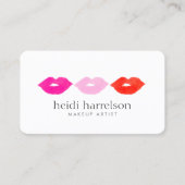 Bold Lips Trio Waterverf Make-up Artiest Wit Visitekaartje (Voorkant)