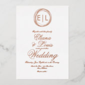 Bold Logo Rings Weddenschap geperste Folie Uitnodi Folie Uitnodiging (Voorkant)