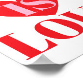 Bold Love Is Loud Valentine’s Day Heart Typography Poster (Hoek)