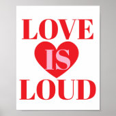 Bold Love Is Loud Valentine’s Day Heart Typography Poster (Voorkant)