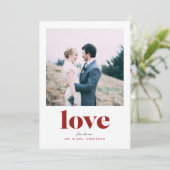 Bold Love Pas getrouwd Photo Valentijnsdag Card Feestdagenkaart (Staand voorkant)