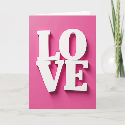 Bold Love Roze Kaart (Voorkant)