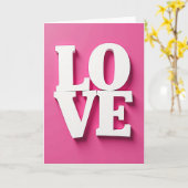 Bold Love Roze Kaart (Gele Bloem)