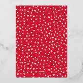 Bold Love Script Red en Gold Valentijnsdag Folie Feestdagenkaart (Achterkant)