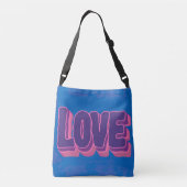 Bold Love Typography Crossbody Tas (Achterkant)